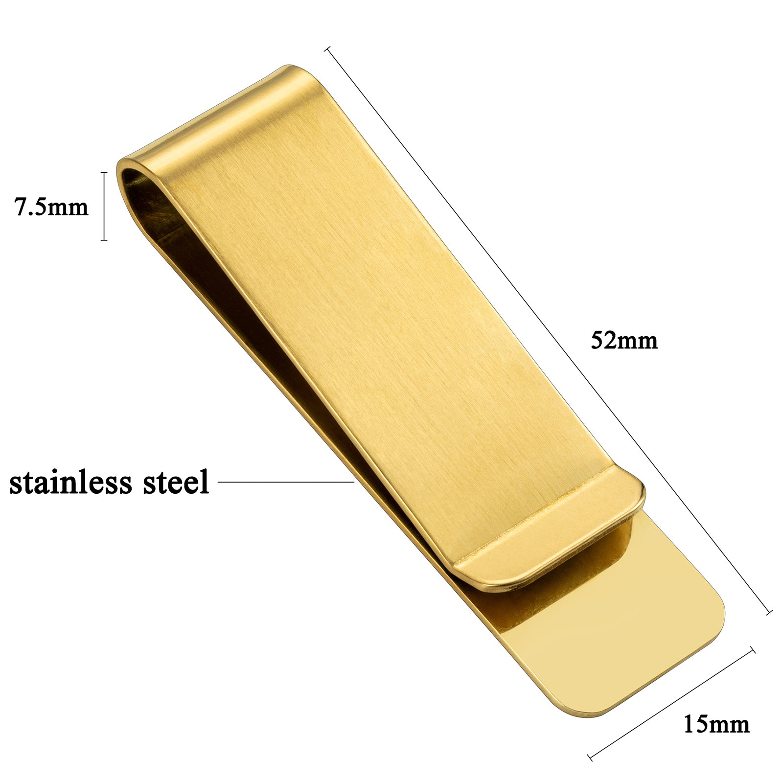 Stainless Steel Money Clip Size 15mm Width