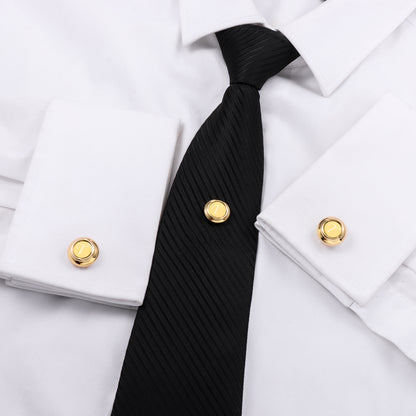 HAWSON Initial Cufflinks and Tie Tack Set for Men