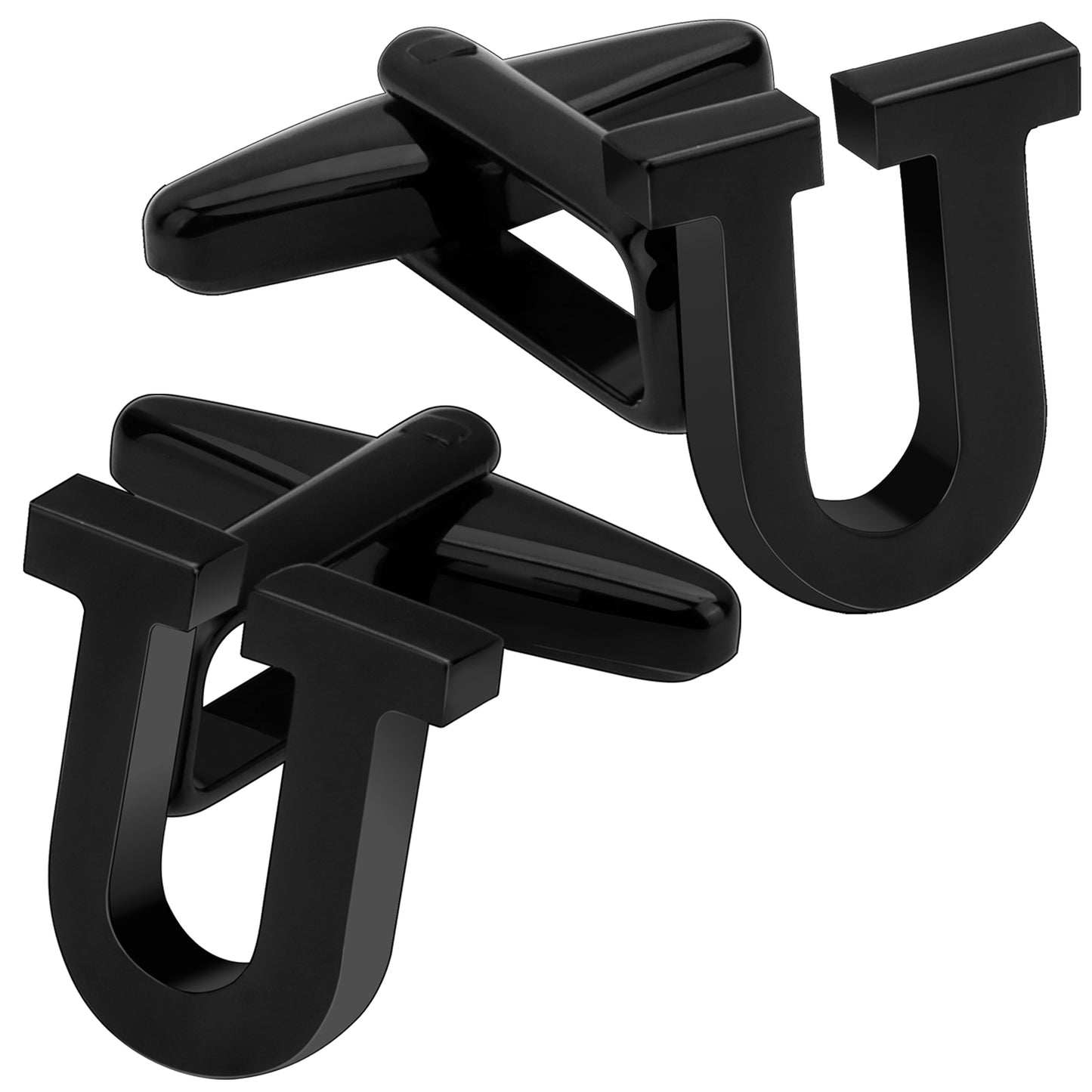 26 Letter Black Cufflinks for Men