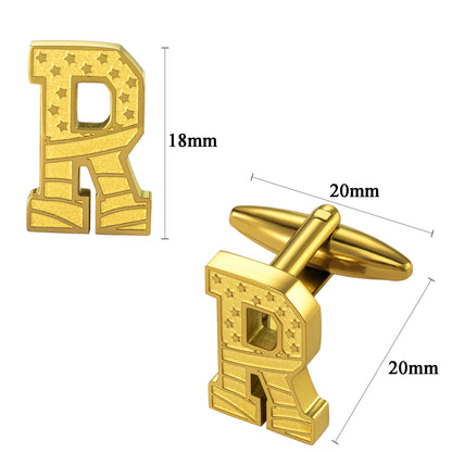 US Flag Personalized Cufflinks Size