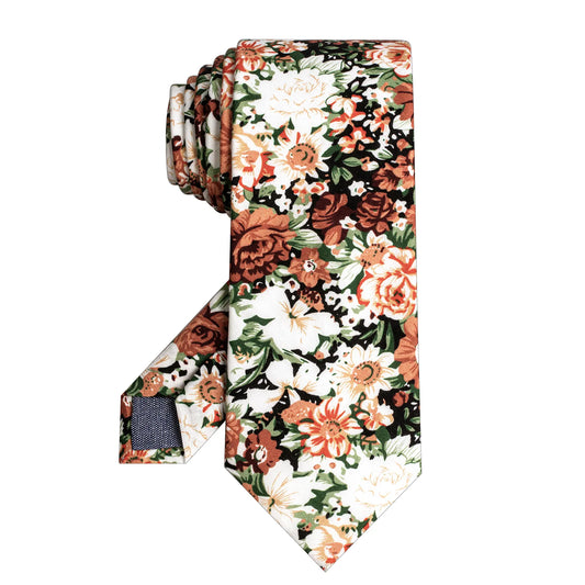 HAWSON vintage orange floral men's tie