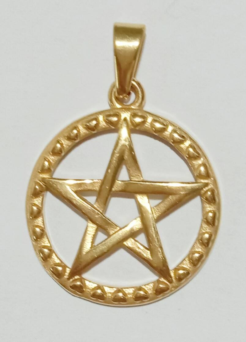 6-Piece Symbol Charm Necklaces, Gold Stainless Steel Streetwear Pendant