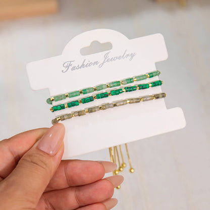 Wholesale 3-Piece 3mm Cylinder Bead Bracelet Set | MOQ 1 | Hawson