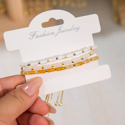 Wholesale 3-Piece 3mm Cylinder Bead Bracelet Set | MOQ 1 | Hawson