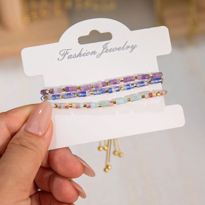 Wholesale 3-Piece 3mm Cylinder Bead Bracelet Set | MOQ 1 | Hawson
