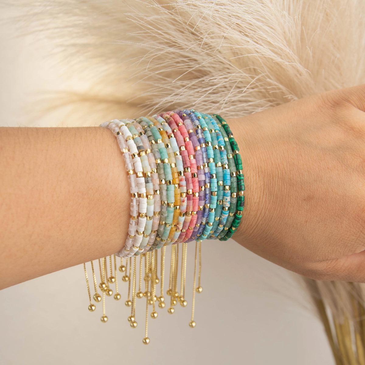 Wholesale 3-Piece 3mm Cylinder Bead Bracelet Set | MOQ 1 | Hawson