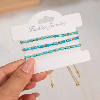 Wholesale 3-Piece 3mm Cylinder Bead Bracelet Set | MOQ 1 | Hawson
