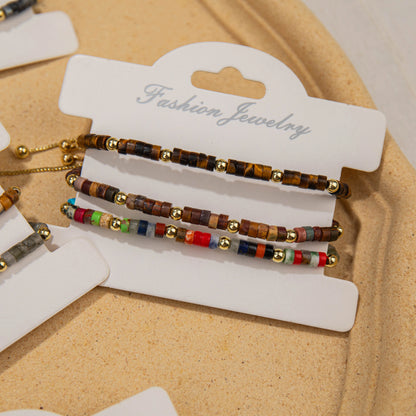 Wholesale 3-Piece 4mm Cylinder Bead Bracelet Set | MOQ 1 | Hawson