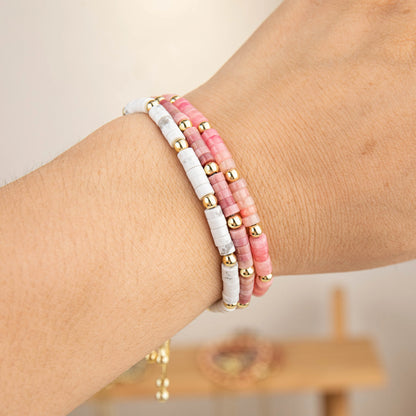 Wholesale 3-Piece 4mm Cylinder Bead Bracelet Set | MOQ 1 | Hawson
