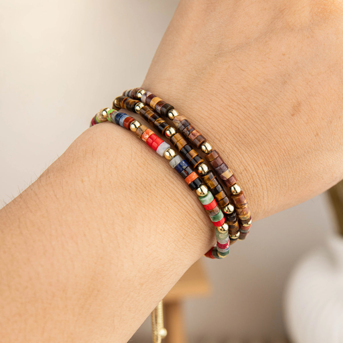 Wholesale 3-Piece 4mm Cylinder Bead Bracelet Set | MOQ 1 | Hawson