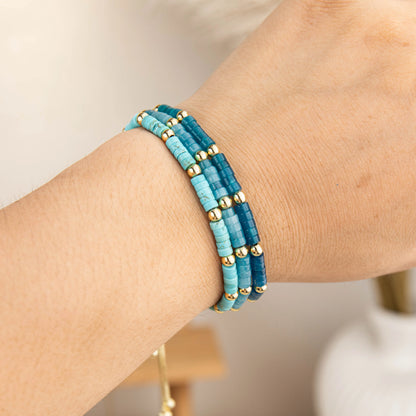 Wholesale 3-Piece 4mm Cylinder Bead Bracelet Set | MOQ 1 | Hawson