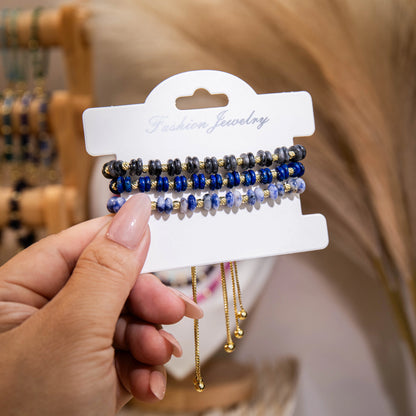 Wholesale 3-Piece Abacus Bead Bracelet Set | 7 Colors | Hawson
