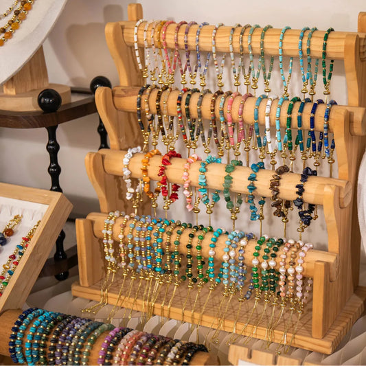 Wholesale 3-Piece Abacus Bead Bracelet Set | 7 Colors | Hawson