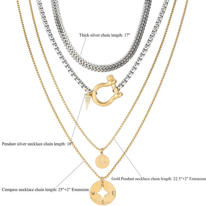 Wholesale 3-Piece Detachable Layered Necklace Set | MOQ 1 | HAWSON