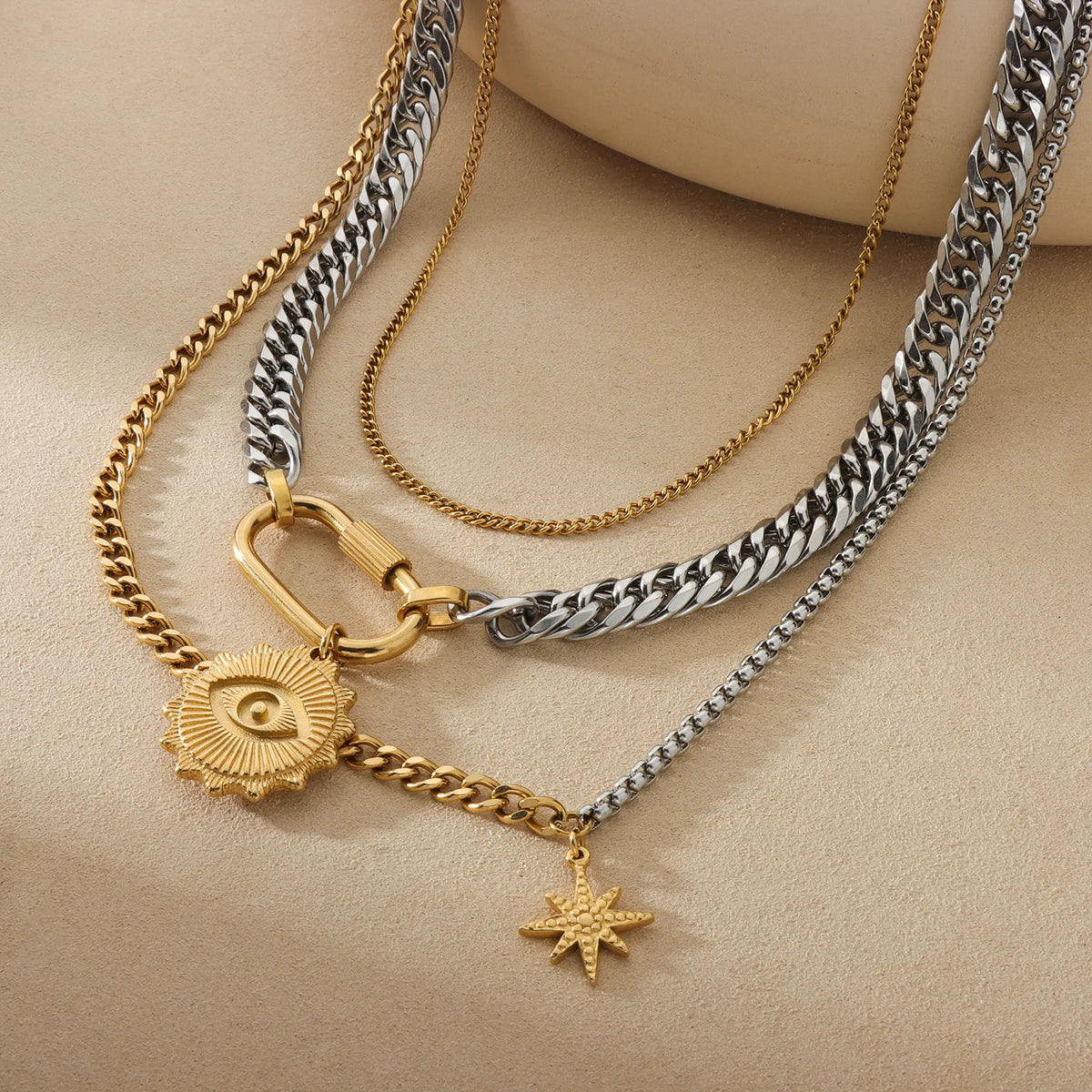 Wholesale 3-Piece Detachable Layered Necklace Set | MOQ 1 | HAWSON