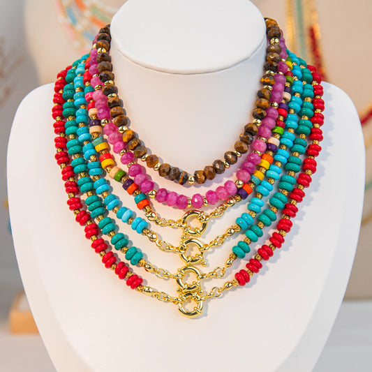 Wholesale 4Pcs Colorful Beaded Layered Necklace Set | MOQ 1 | Hawson