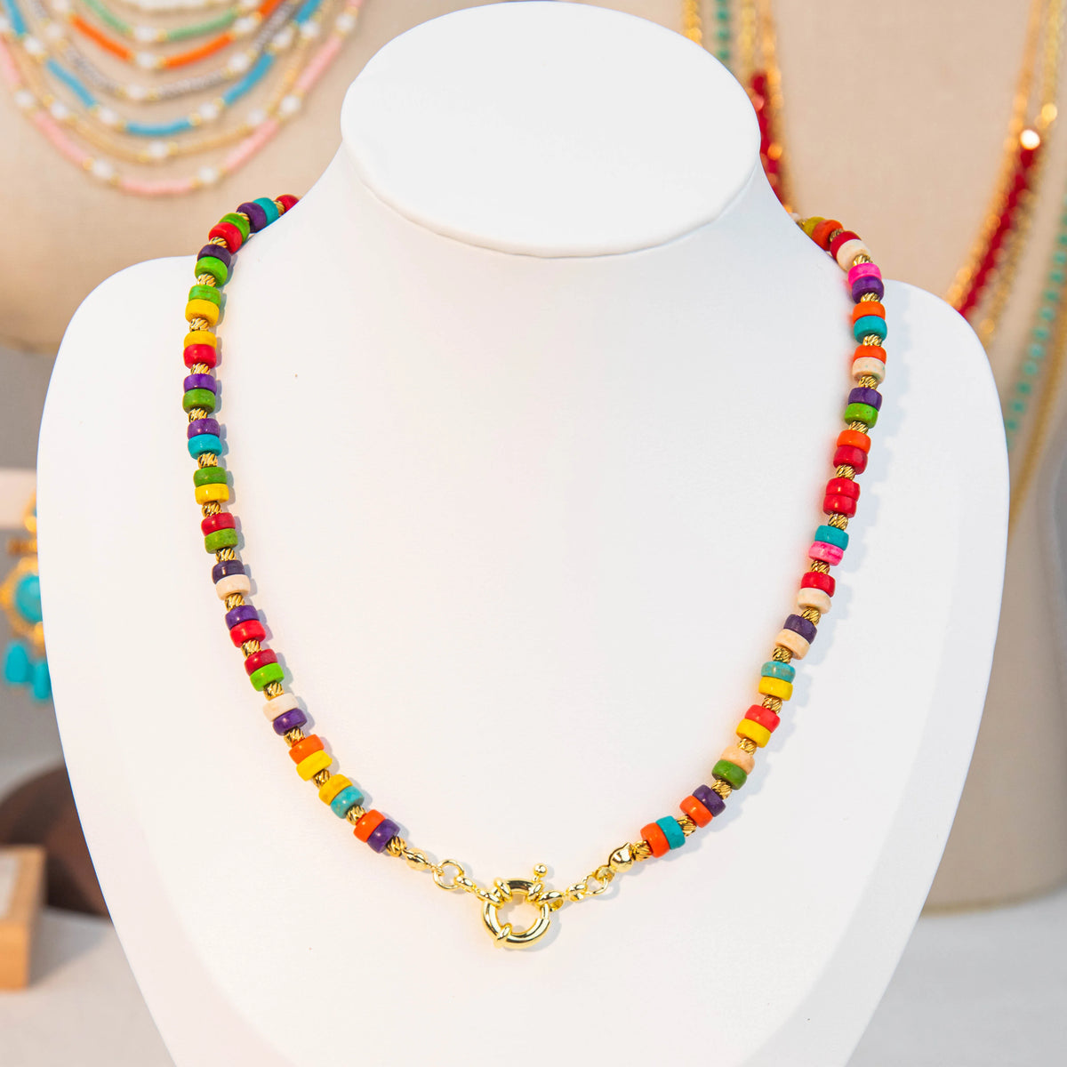 Wholesale 4Pcs Colorful Beaded Layered Necklace Set | MOQ 1 | Hawson