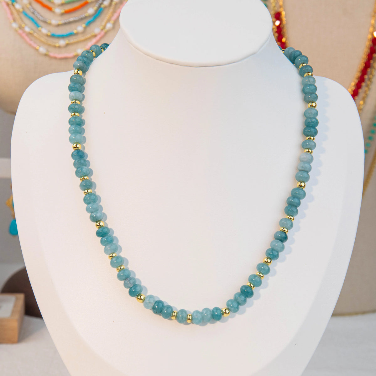 Wholesale 5Pcs Blue & Purple Beaded Layered Necklace Set | Hawson