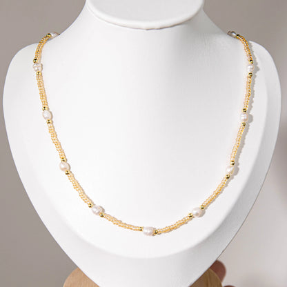 Wholesale 8Pcs Mixed Seed Bead & Pearl Layered Necklace Set | Hawson