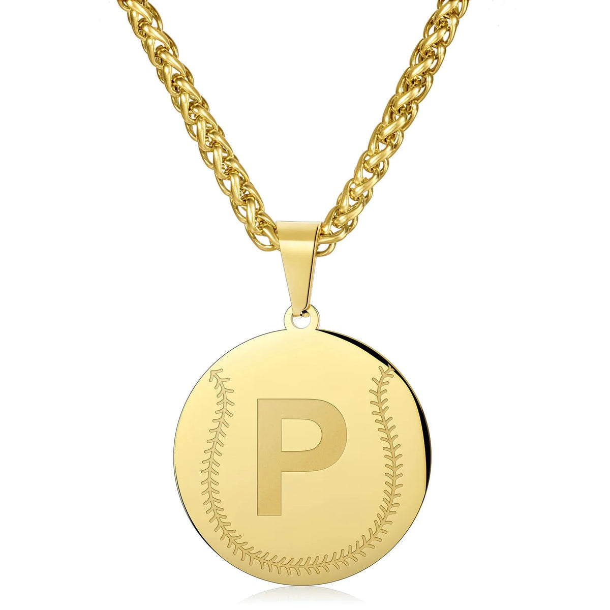 Wholesale Baseball Stainless Steel Necklace | A-Z | MOQ 6