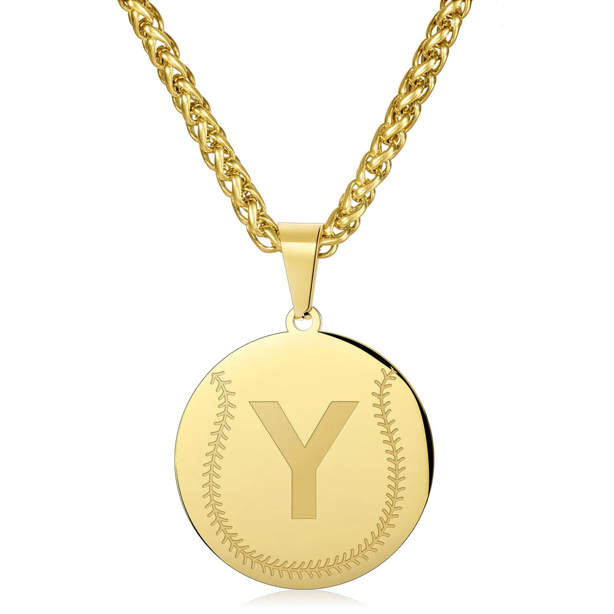 Wholesale Baseball Stainless Steel Necklace | A-Z | MOQ 6