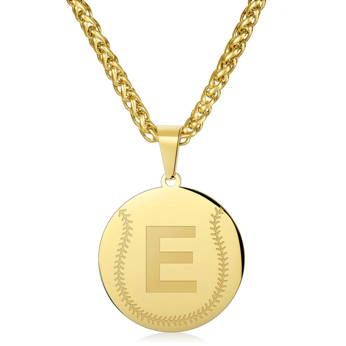Wholesale Baseball Stainless Steel Necklace | A-Z | MOQ 6
