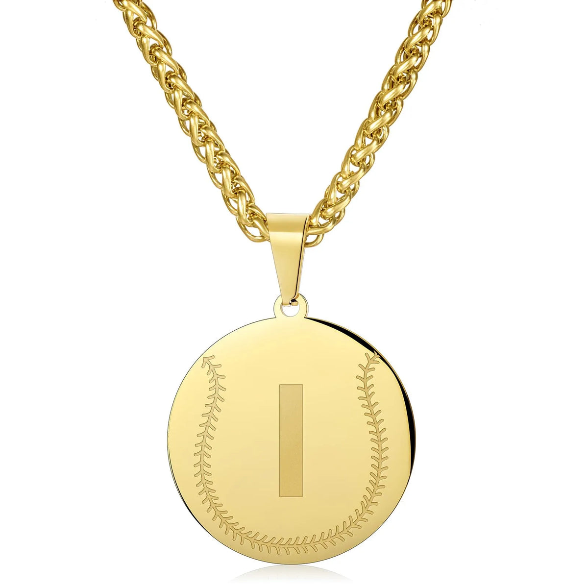 Wholesale Baseball Stainless Steel Necklace | A-Z | MOQ 6