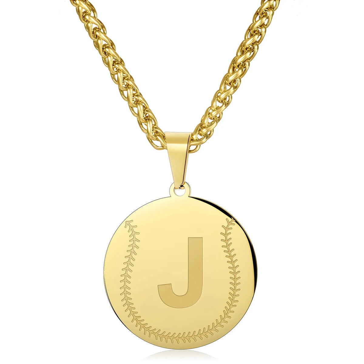 Wholesale Baseball Stainless Steel Necklace | A-Z | MOQ 6