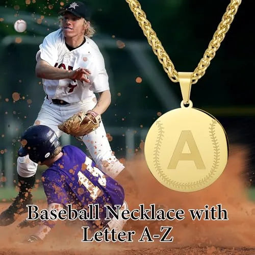Wholesale Baseball Stainless Steel Necklace | A-Z | MOQ 6