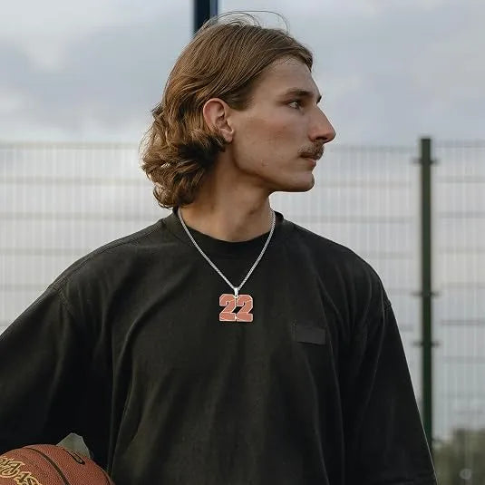 Wholesale Basketball Number Necklace | 0-99 | Stainless Steel | MOQ6 | HAWSON