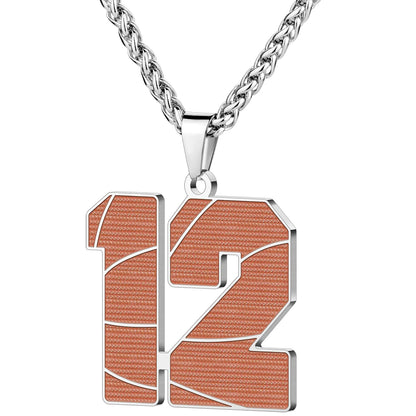 Wholesale Basketball Number Necklace | 0-99 | MOQ6 | HAWSON