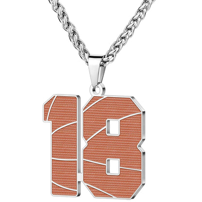 Wholesale Basketball Number Necklace | 0-99 | MOQ6 | HAWSON