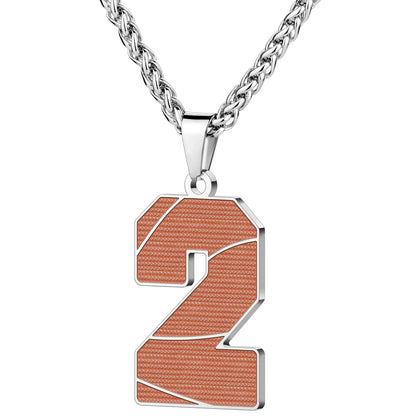 Wholesale Basketball Number Necklace | 0-99 | Stainless Steel | MOQ6 | HAWSON