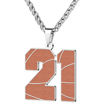 Wholesale Basketball Number Necklace | 0-99 | MOQ6 | HAWSON