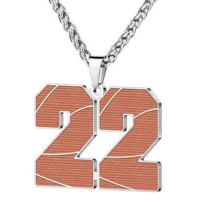 Wholesale Basketball Number Necklace | 0-99 | MOQ6 | HAWSON