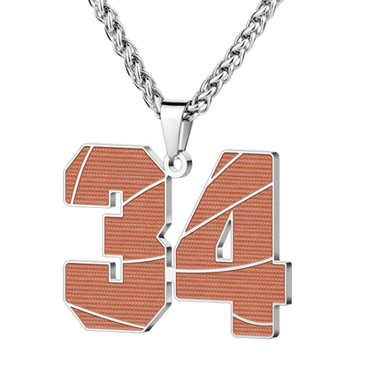 Wholesale Basketball Number Necklace | 0-99 | MOQ6 | HAWSON