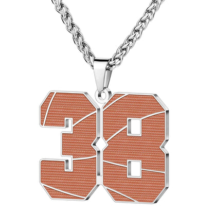 Wholesale Basketball Number Necklace | 0-99 | MOQ6 | HAWSON
