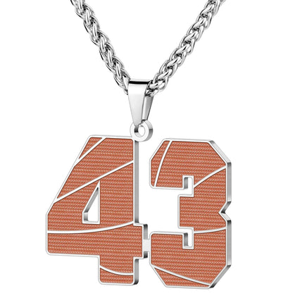 Wholesale Basketball Number Necklace | 0-99 | MOQ6 | HAWSON