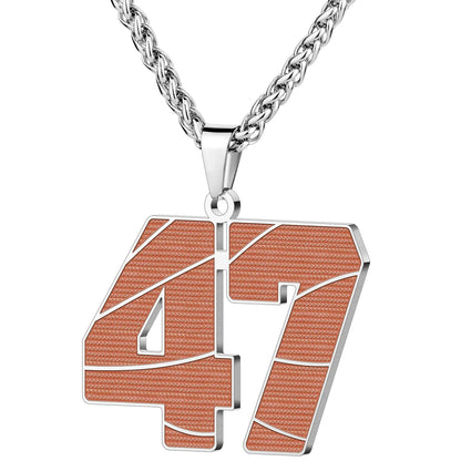 Wholesale Basketball Number Necklace | 0-99 | MOQ6 | HAWSON