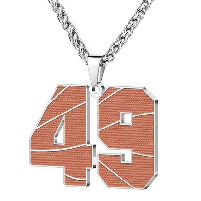 Wholesale Basketball Number Necklace | 0-99 | MOQ6 | HAWSON