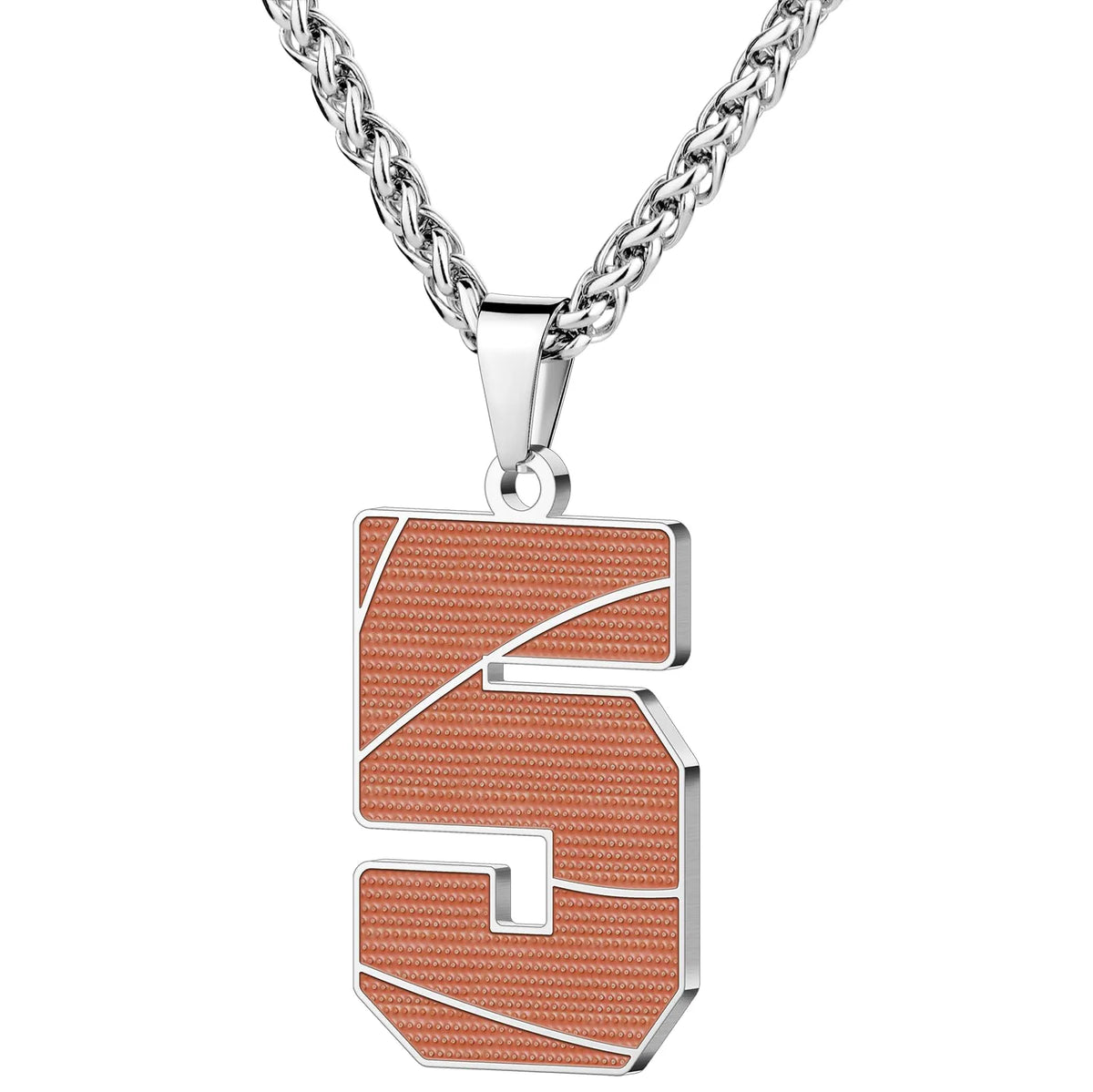 Wholesale Basketball Number Necklace | 0-99 | Stainless Steel | MOQ6 | 