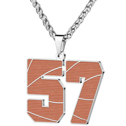Wholesale Basketball Number Necklace | 0-99 | MOQ6 | HAWSON
