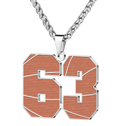 Wholesale Basketball Number Necklace | 0-99 | MOQ6 | HAWSON