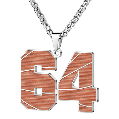 Wholesale Basketball Number Necklace | 0-99 | MOQ6 | HAWSON