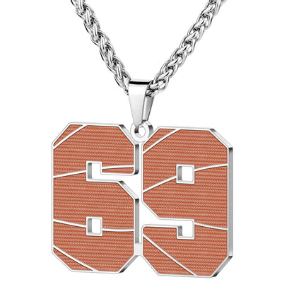 Wholesale Basketball Number Necklace | 0-99 | MOQ6 | HAWSON