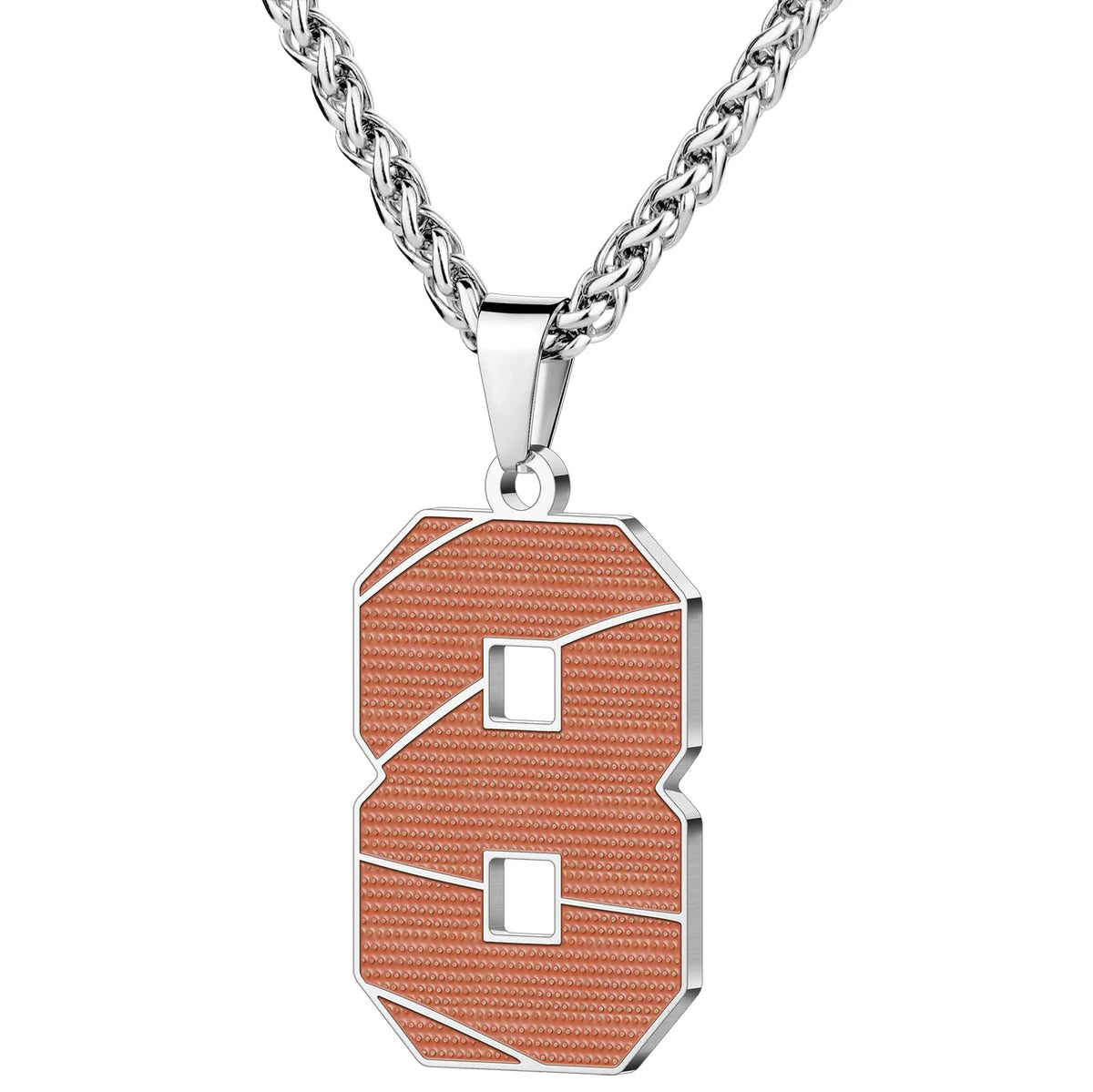 Wholesale Basketball Number Necklace | 0-99 | Stainless Steel | MOQ6 | 