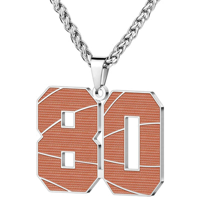 Wholesale Basketball Number Necklace | 0-99 | MOQ6 | HAWSON