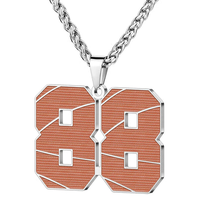 Wholesale Basketball Number Necklace | 0-99 | MOQ6 | HAWSON