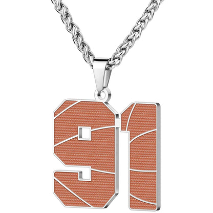 Wholesale Basketball Number Necklace | 0-99 | MOQ6 | HAWSON
