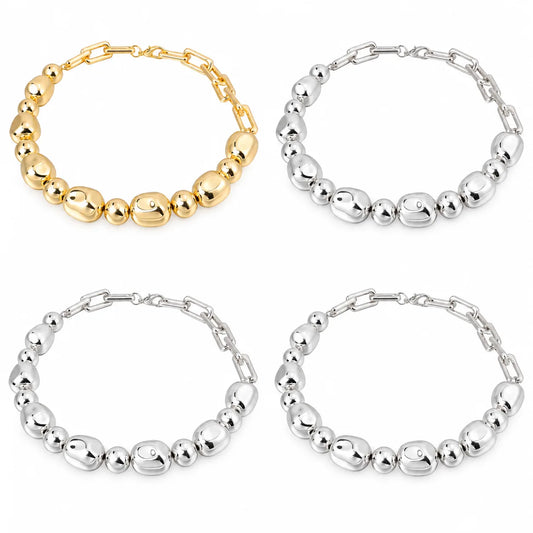 Wholesale Bead Chain Bracelet | 4Pcs Set (1 Gold + 3 Silver) | MOQ 1